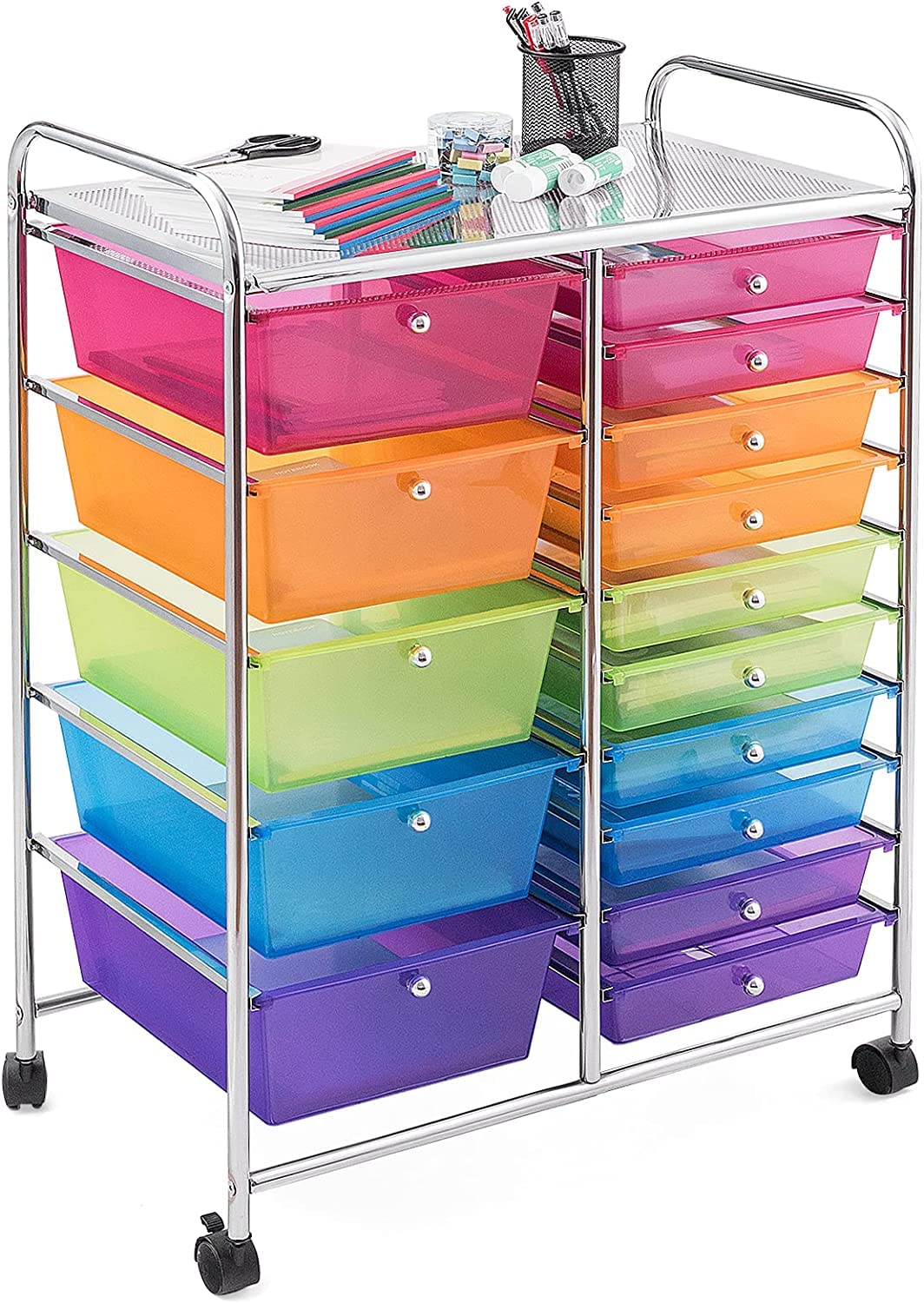 15 Drawer Rolling Storage Cart with Wheels O62083