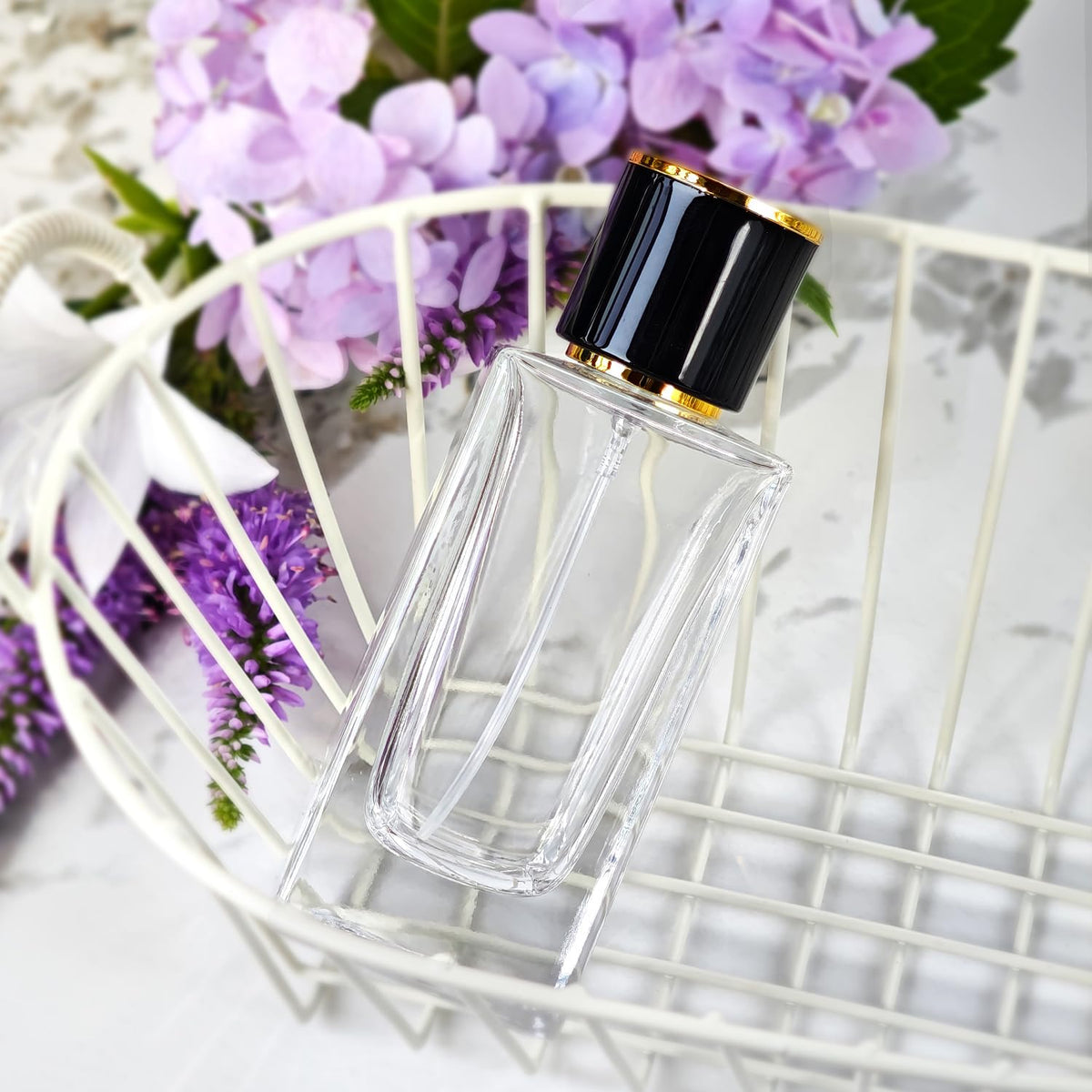 2 Pack 50ml Glass Spray Perfume Bottle Atomizer I135440
