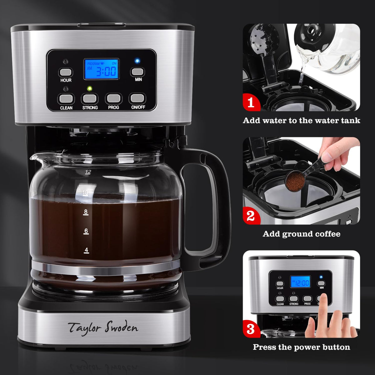 12-Cup Programmable Coffee Maker C47248