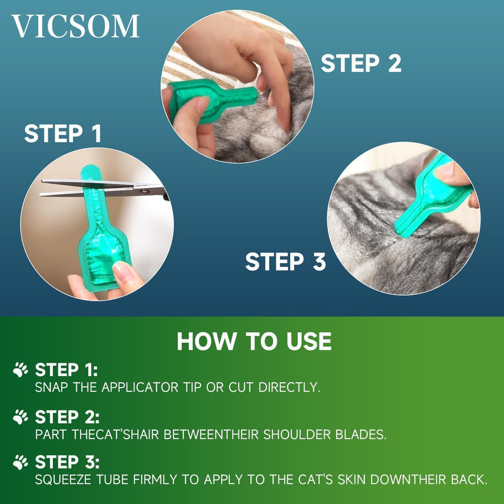 Cat Flea and Tick Treatment, 6 Doses O3901