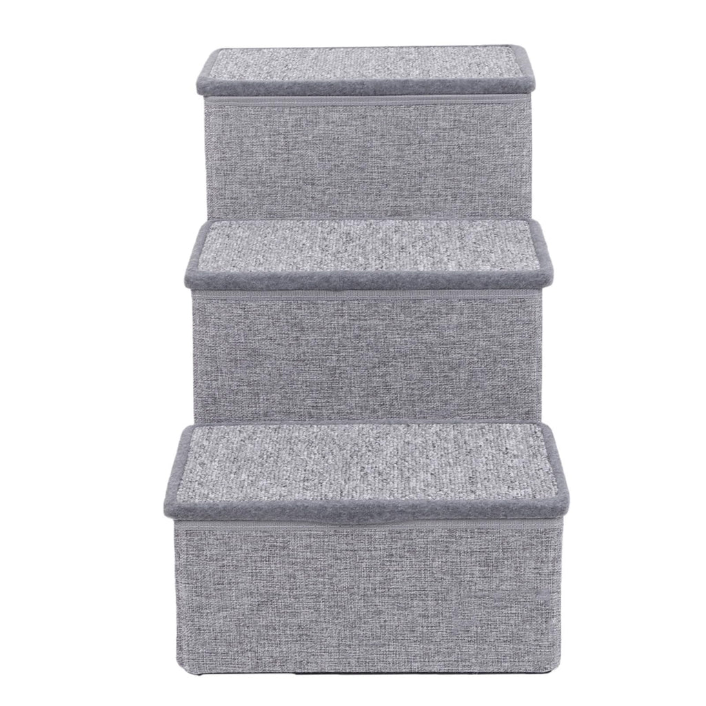 Foldable 3 Step Dog Stairs with Storage C844066