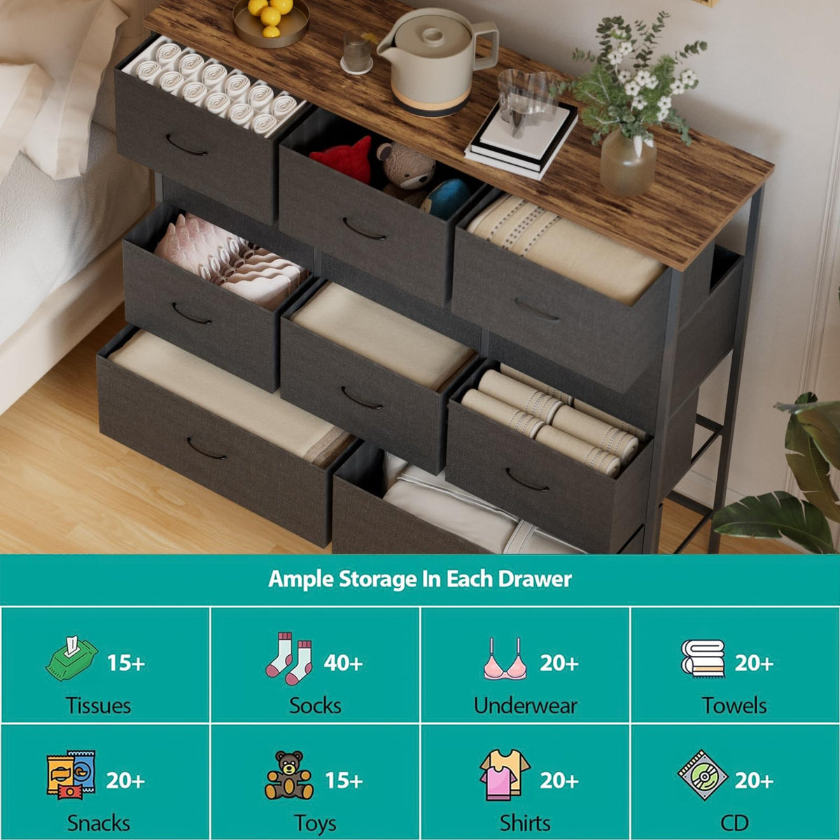 43.3" Wide 11 Drawer Dresser V919