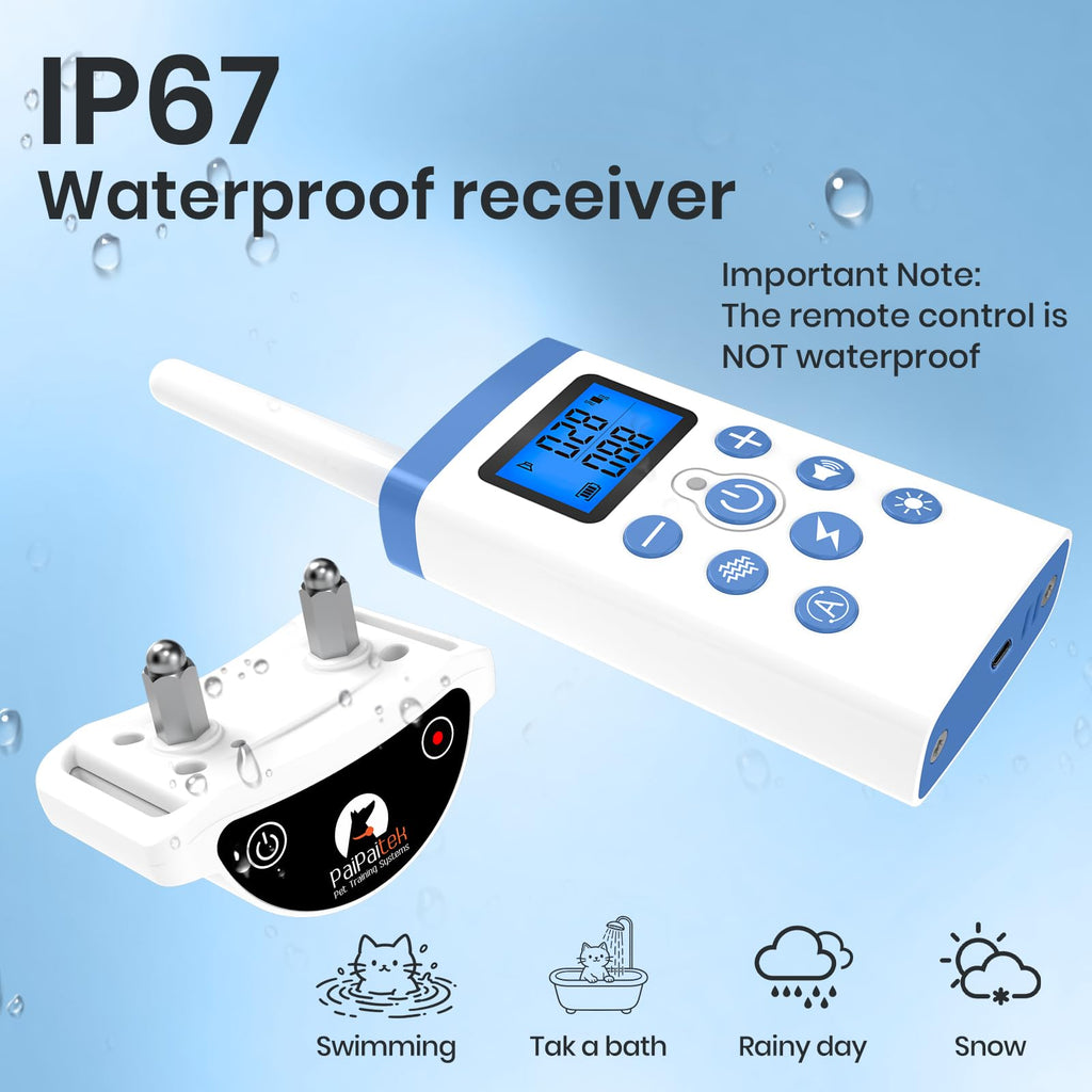 Lightweight Cat Training Collar with Remote, 4 Modes, IP67 Waterproof, Rechargeable U7328