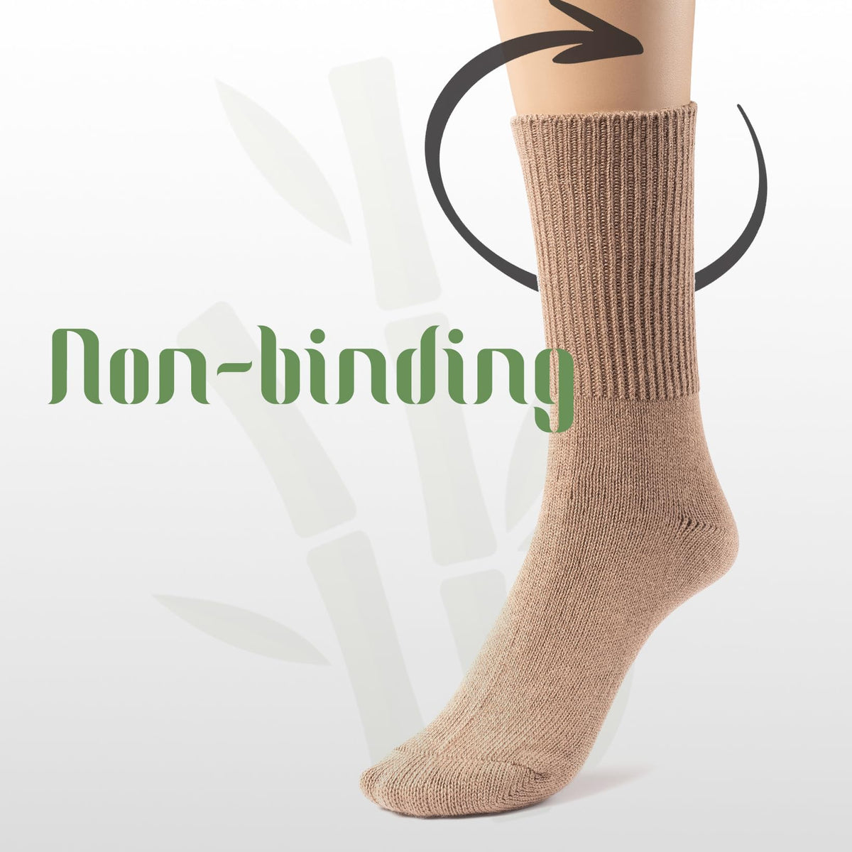 Diabetic Seamless Soft Crew Socks Bamboo Viscose M811