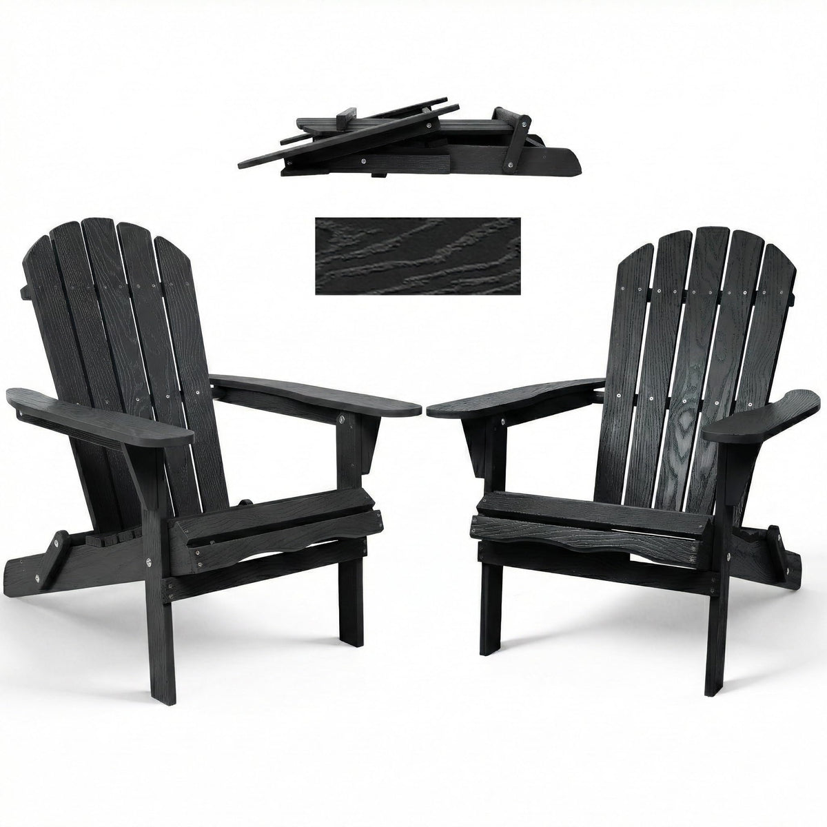 Folding Solid Cedar Wood Adirondack Chair Y686510