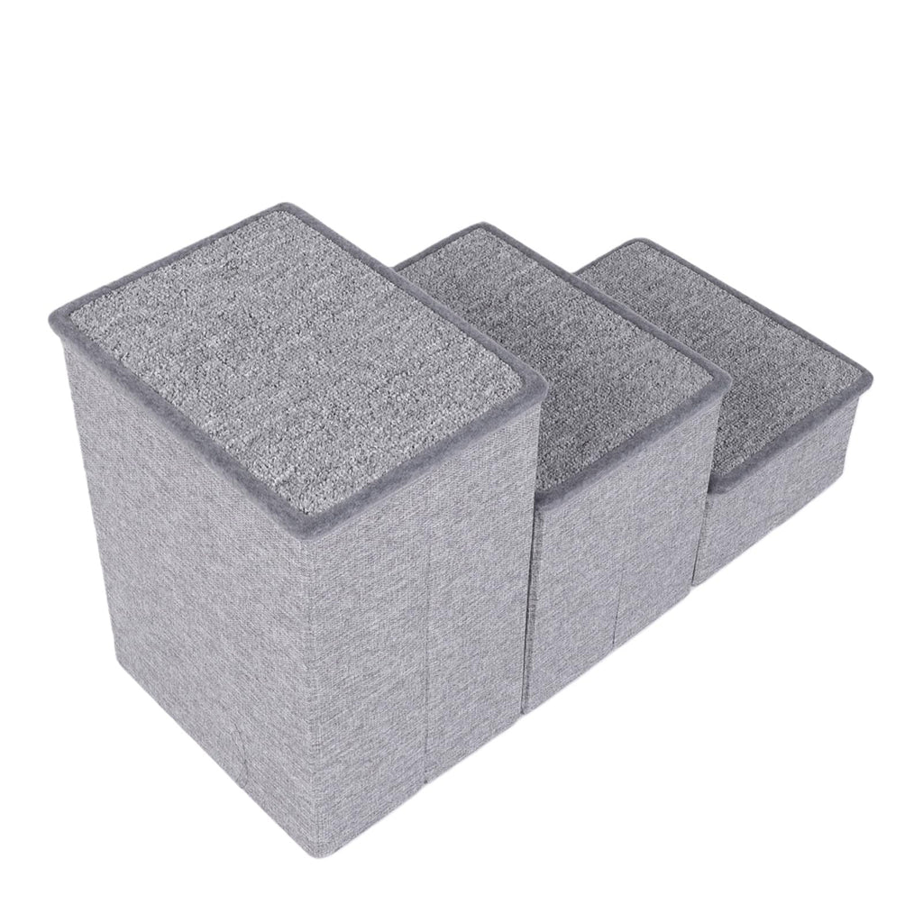 Foldable 3 Step Dog Stairs with Storage C844066
