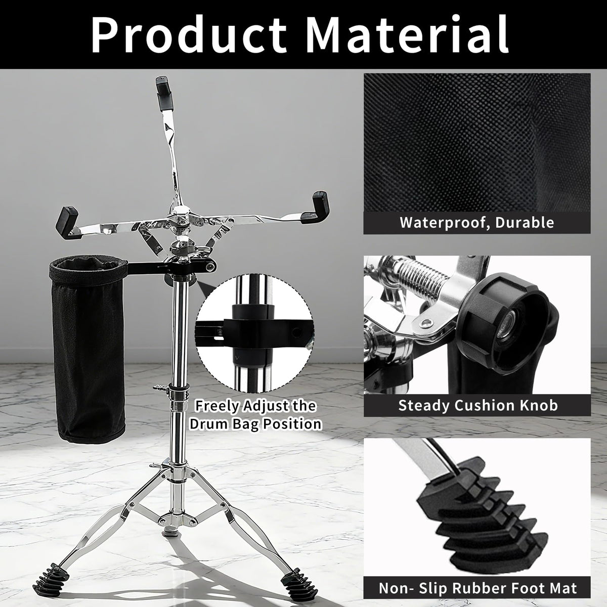 Adjustable Snare Drum Stand with Sticks Holder N202537