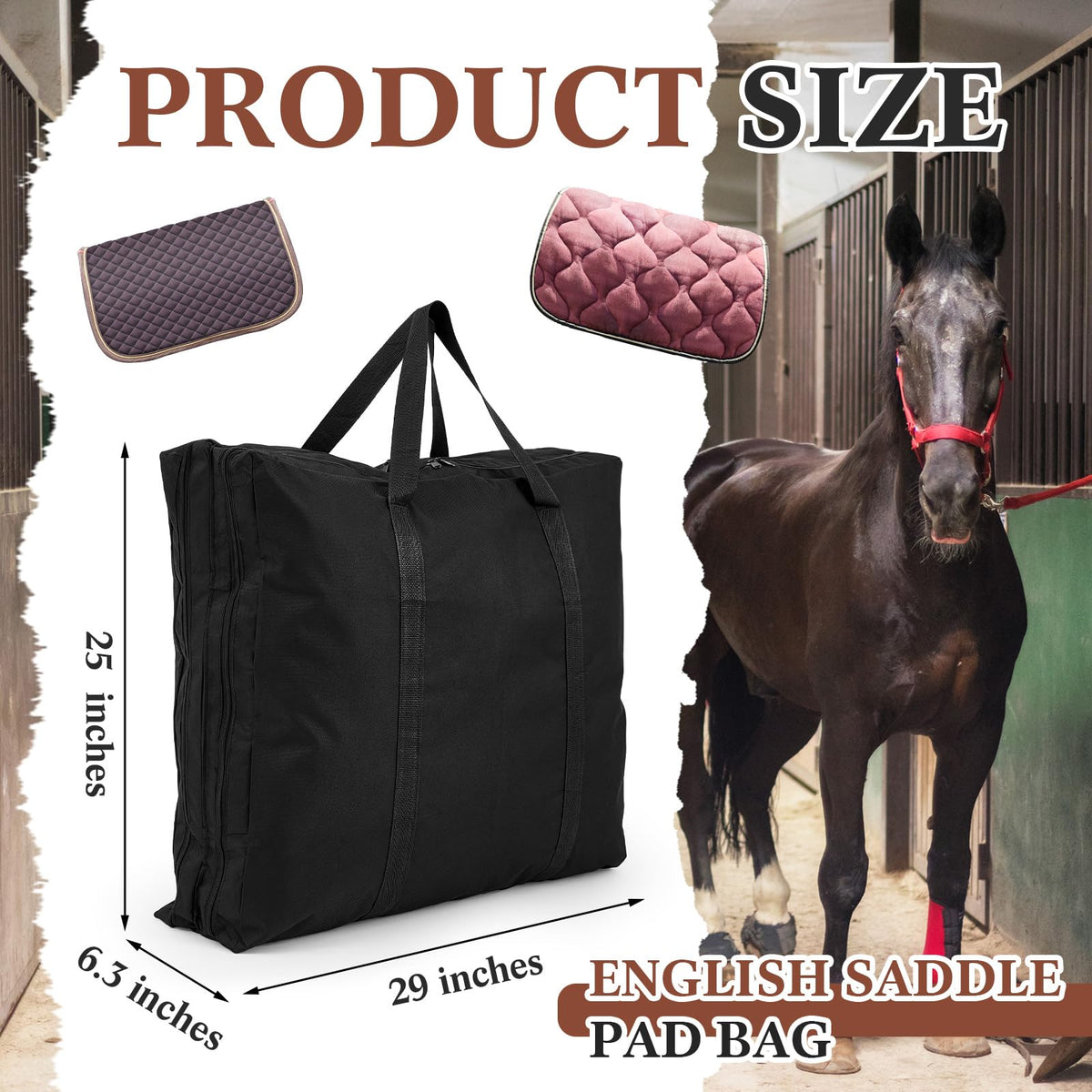 Saddle Pad Bag with Multiple Compartments H220