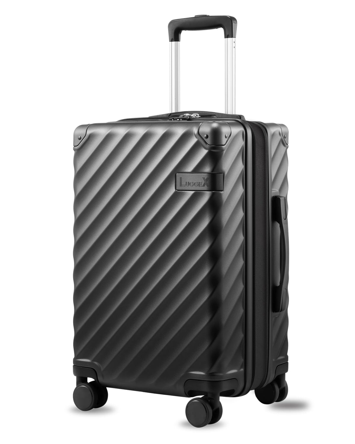 20 Inch Carry On Luggage 22x14x9 Charcoal Metallic D345275