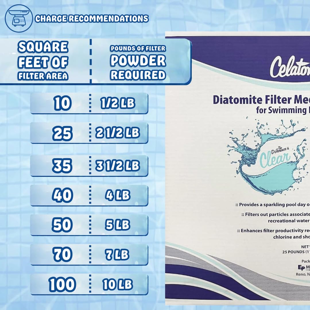 25LB Diatomaceous Earth Pool Filter Aid S85803
