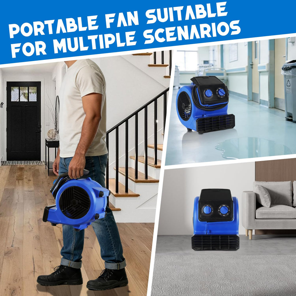 1/4HP 600CFM 3 Speeds Air Mover Fan X493