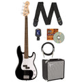 Black Precision Bass Guitar with Amplifier and Cable V618089