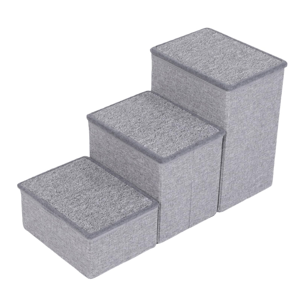 Foldable 3 Step Dog Stairs with Storage C844066