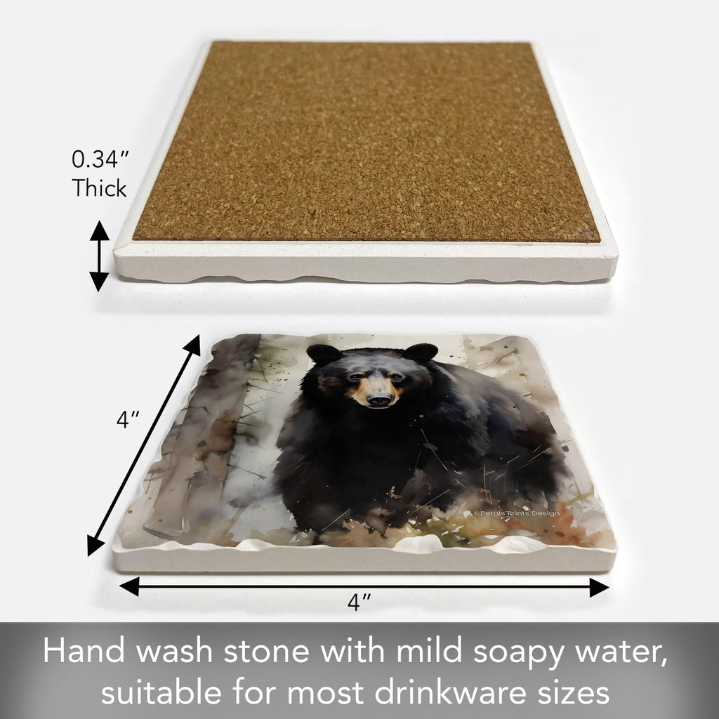 Absorbent Stone Coasters, Set of 4 B75026