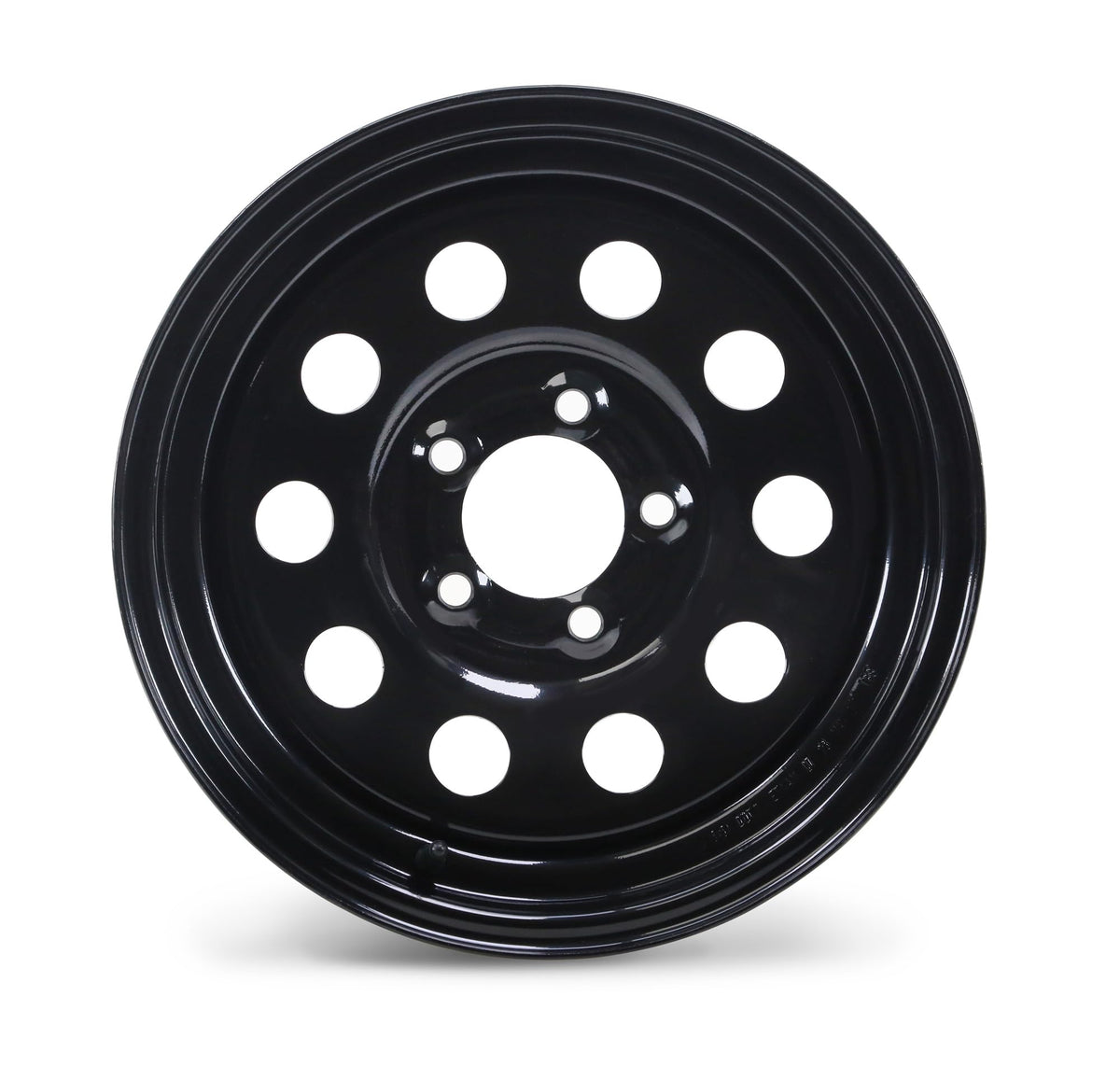15 x 5 Trailer Wheel 5 Lug on 5" Bolt Pattern Black X5647