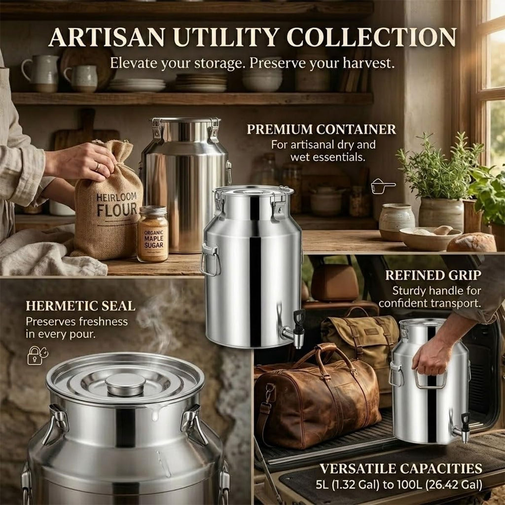 Food Grade Stainless Steel Milk Can with Sealed Lid Y5264