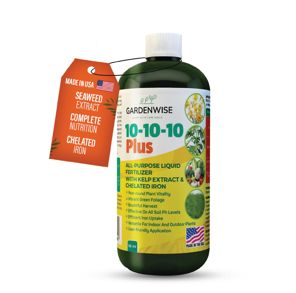 10-10-10 All Purpose Liquid Fertilizer with Seaweed Kelp & Iron 16 oz G671022