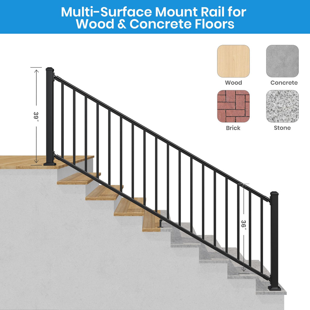 Black Aluminum Deck Railing Kit A17462