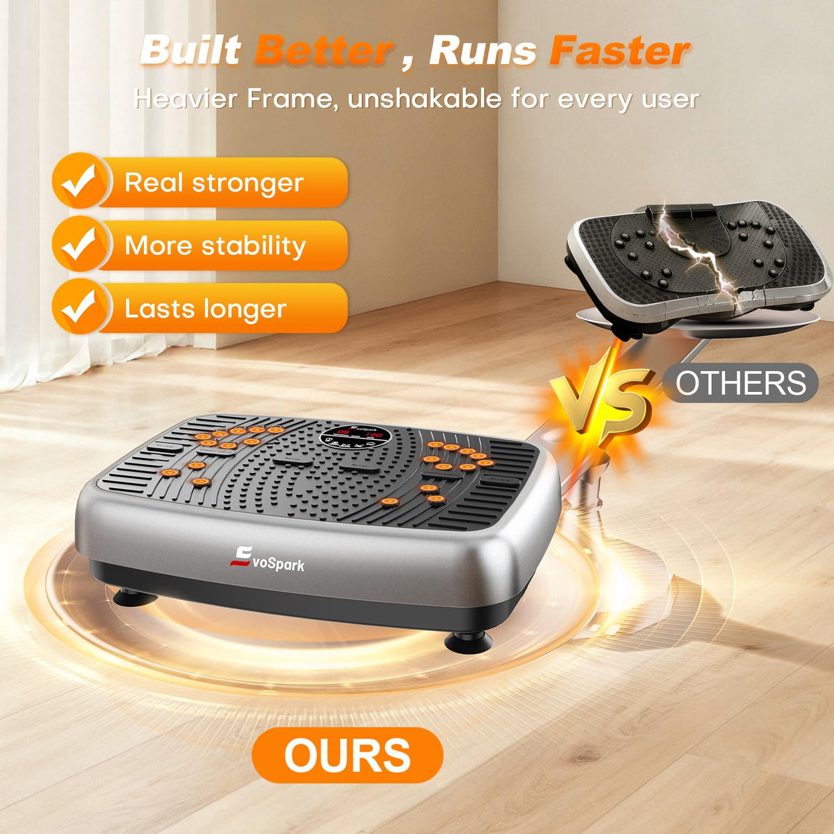 Vibration Plate Exercise Machine with Resistance Bands V75039
