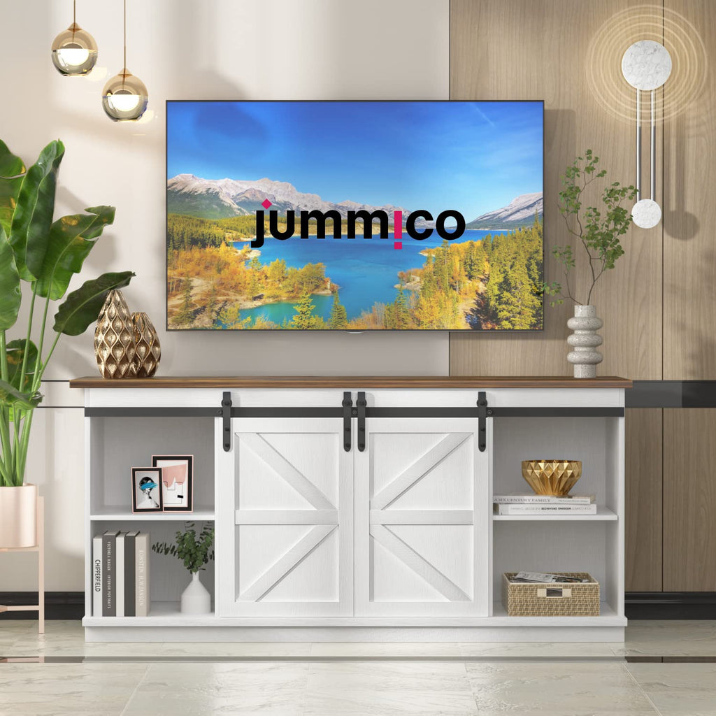 Bright White TV Stand for 65 Inch TV V36872
