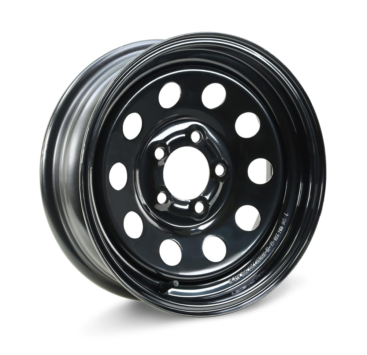 15 x 5 Trailer Wheel 5 Lug on 5" Bolt Pattern Black X5647
