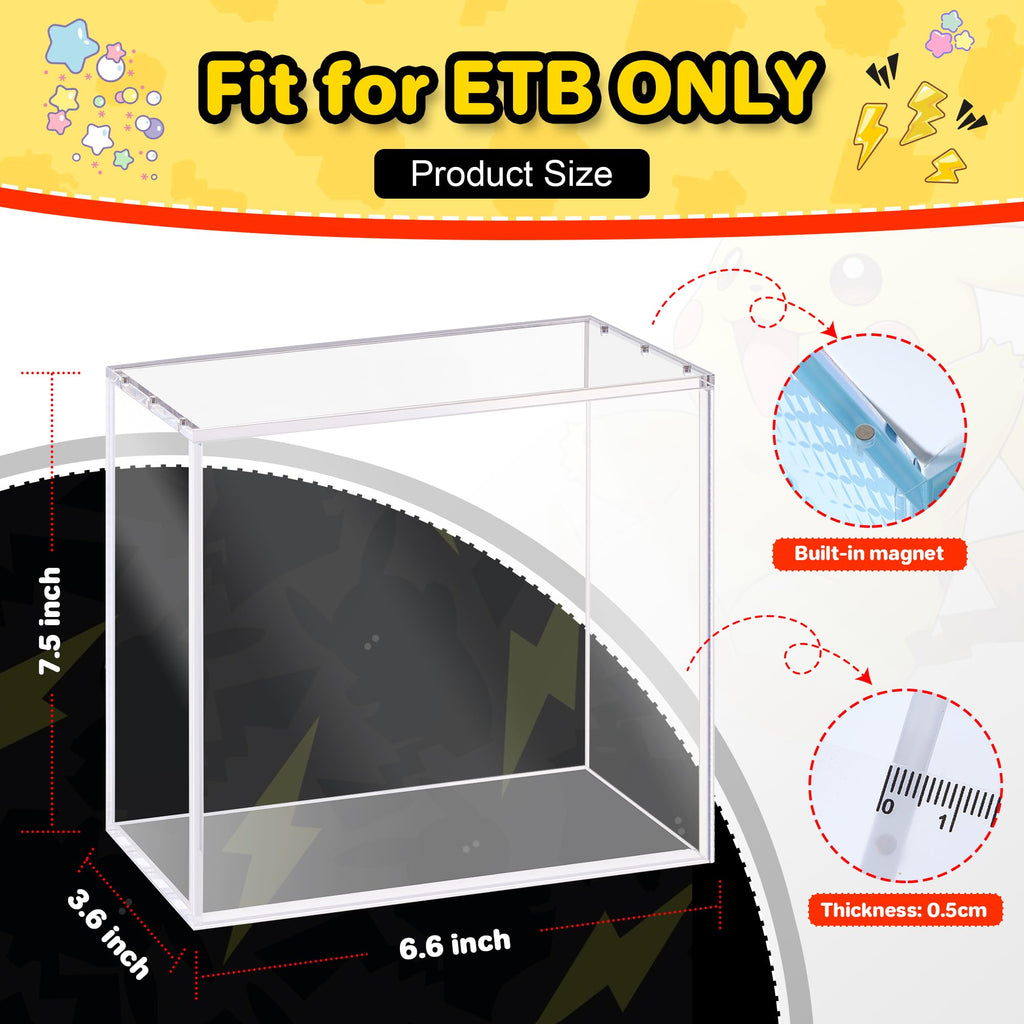 2 PCS 5mm Clear Acrylic Display Case C122766