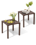 Aluminum Outdoor Side Table Set of 2 R415209