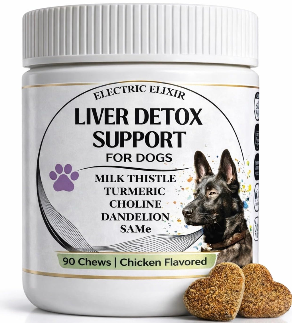 Liver Support Supplement for Dogs – Milk Thistle, Turmeric, Same & Choline – 90 Chews P2217