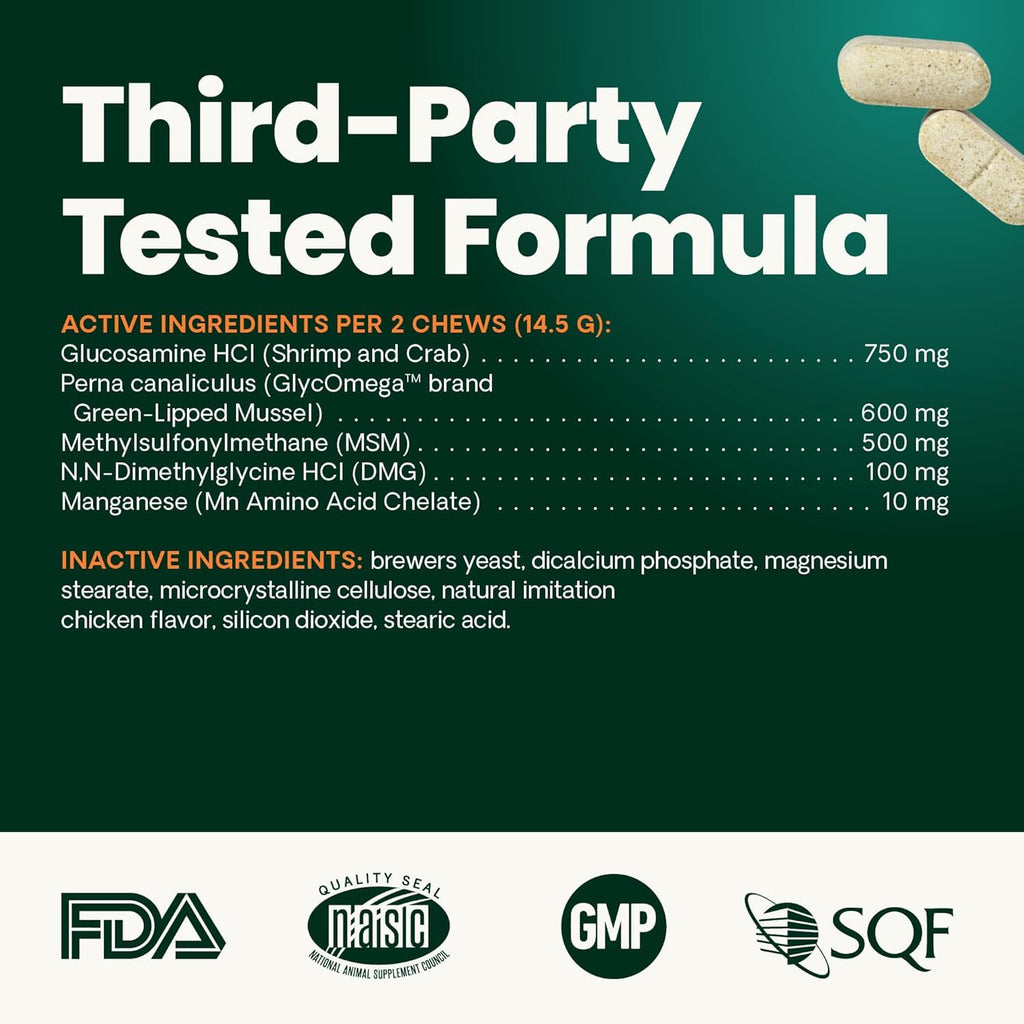 Chicken Hip & Joint Tablets for Dogs, 120 Count D288