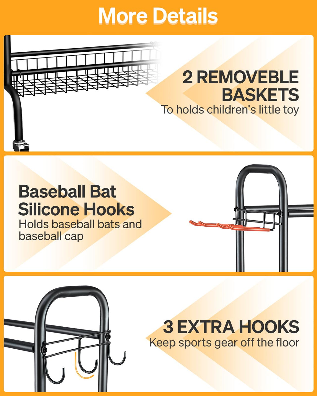 4 Tier Basketball Rack with Wheels V36347