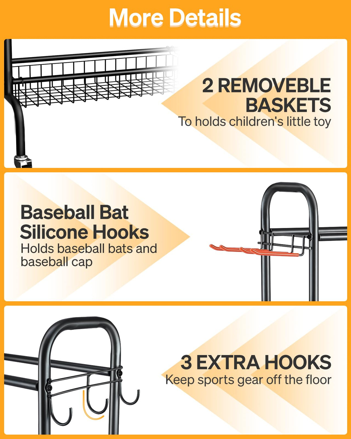4 Tier Basketball Rack with Wheels V36347