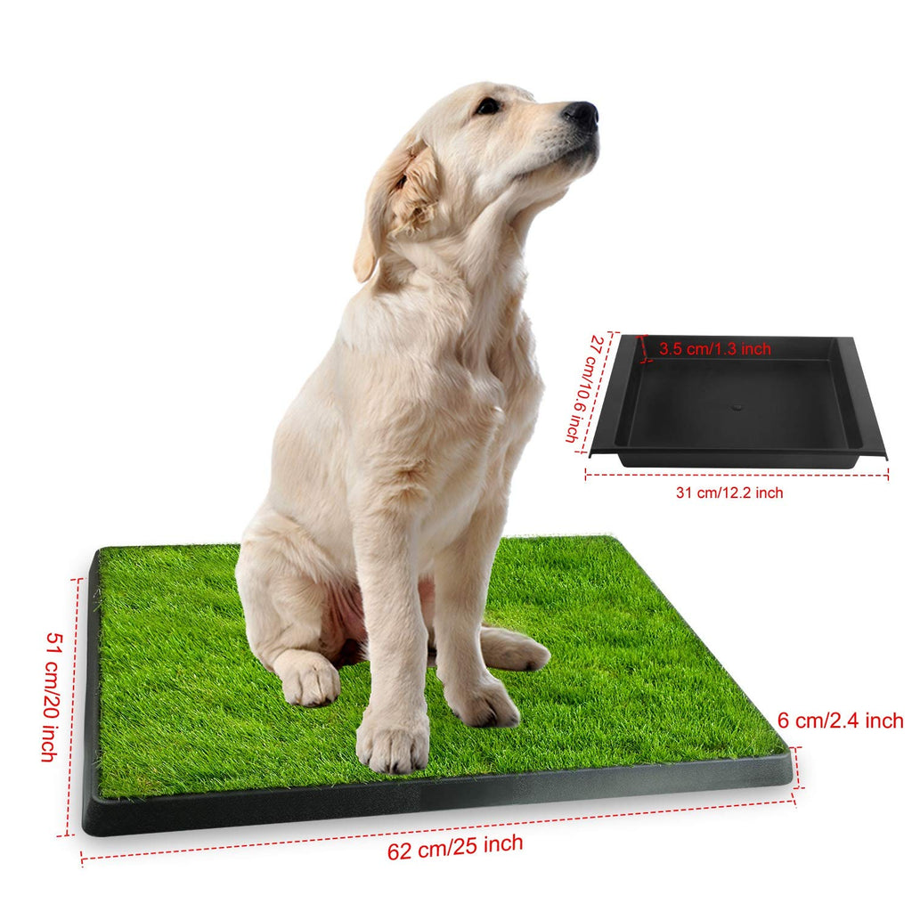 Indoor Dog Potty Grass Pad with Tray Q976542