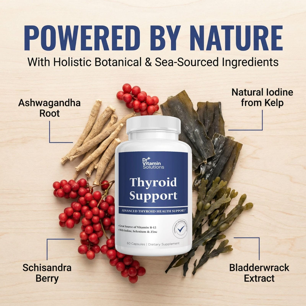 Iodine Thyroid Support Supplement 60 Capsules E3666