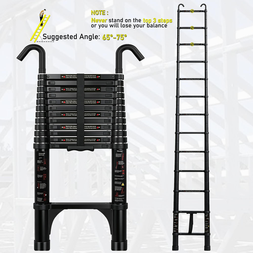 Telescoping Ladder 20FT with Stabilizer R1956