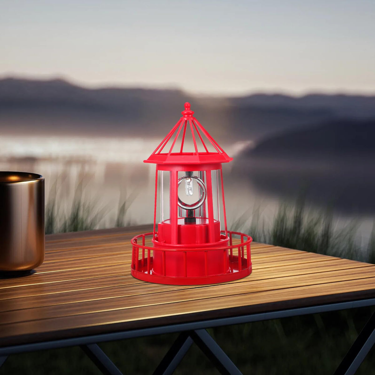 Solar Rotating Lighthouse Landscape Light G65917