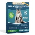 Cat Flea and Tick Treatment, 6 Doses O3901