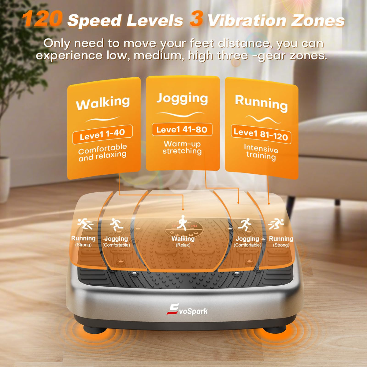 Vibration Plate Exercise Machine with Resistance Bands V75039