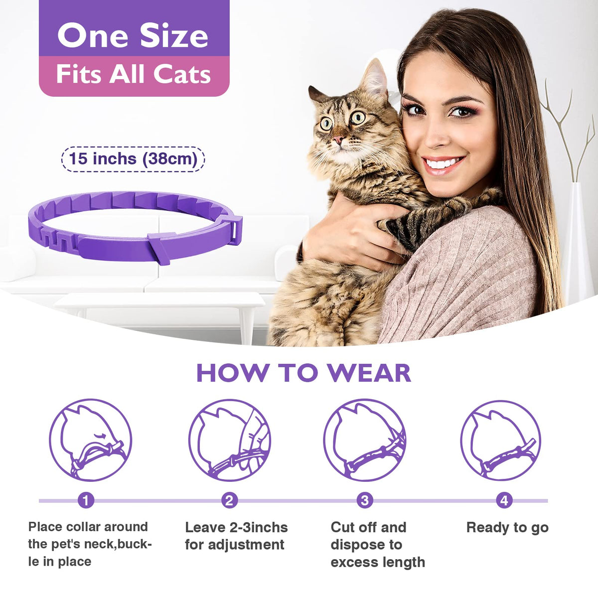 3 Pack Adjustable Calming Collars Q723
