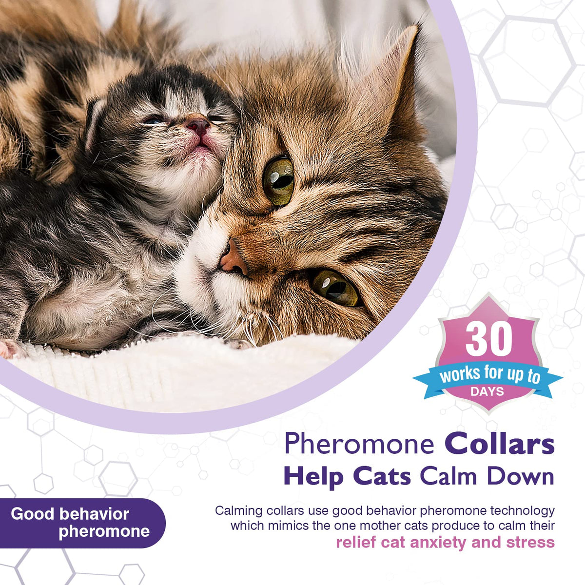 3 Pack Adjustable Calming Collars Q723