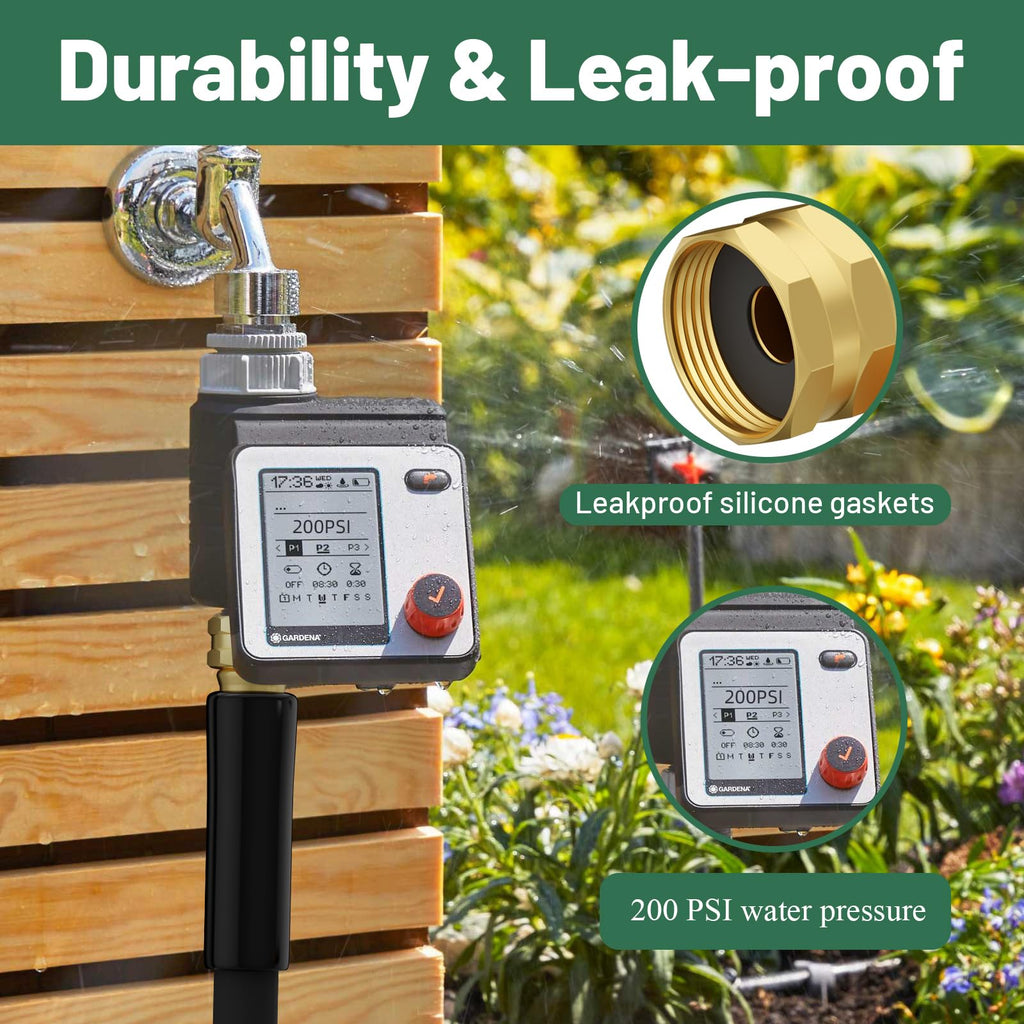 100 ft 5/8 in Heavy Duty Flexible Rubber Hybrid Garden Hose J8173