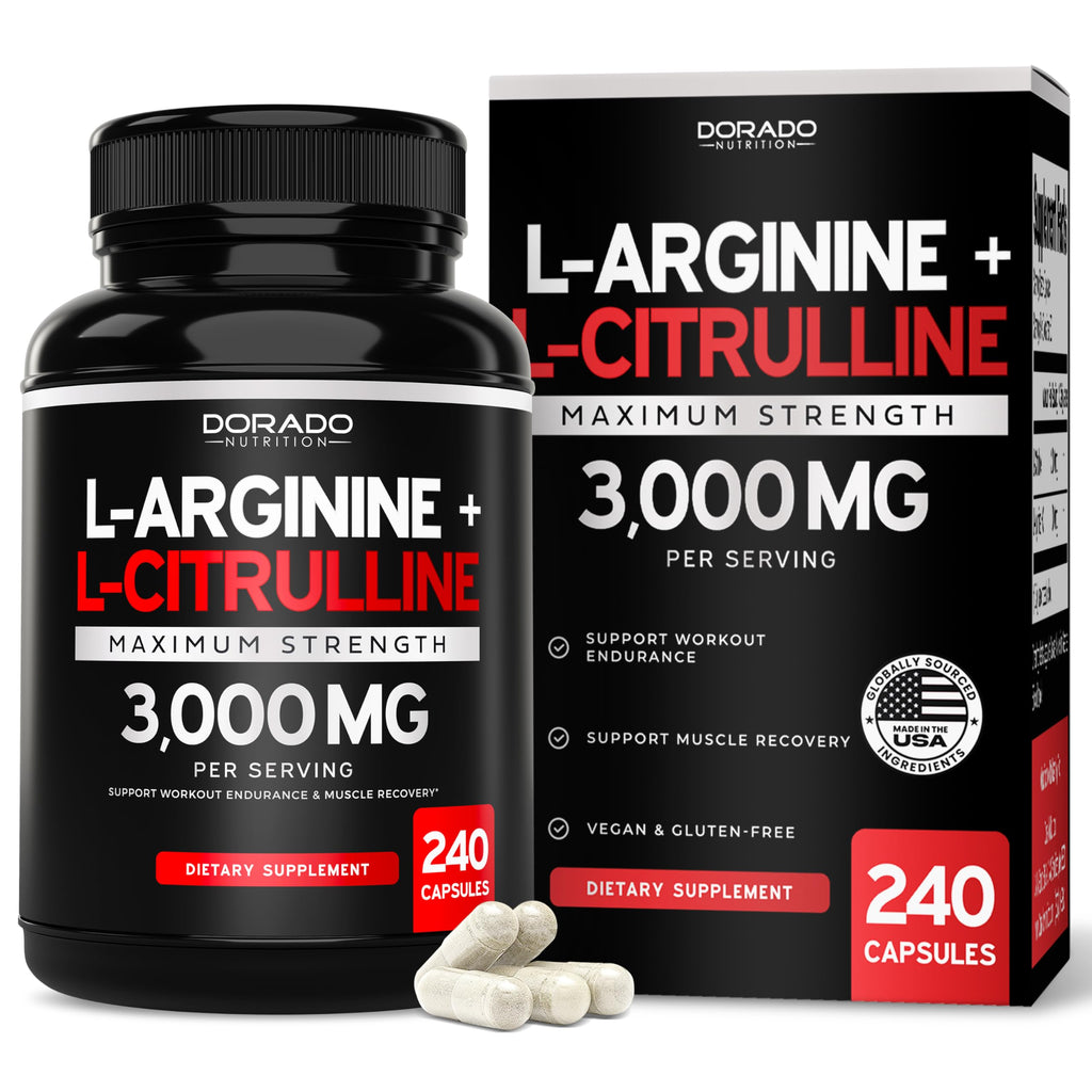 L Arginine L Citrulline 3000mg 240 Capsules Q3354