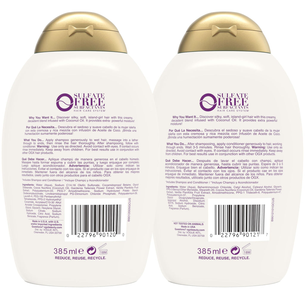 Coconut Oil Shampoo & Conditioner Set S2671