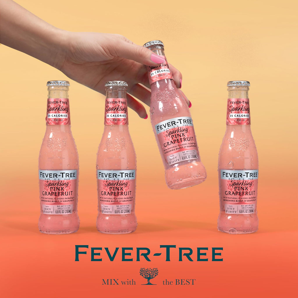 Sparkling Pink Grapefruit Soda Mixer, 24 Pack, 6.8 Fl Oz Bottles H973645