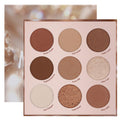 9 Colors Brown & Copper Eyeshadow Palette with Matte & Shimmer Finishes O1888