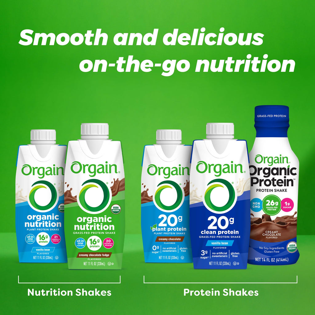 Organic Vegan Plant Based Nutritional Shake, Chocolate Vanilla, 11 Fl Oz (Pack of 4) Z14685