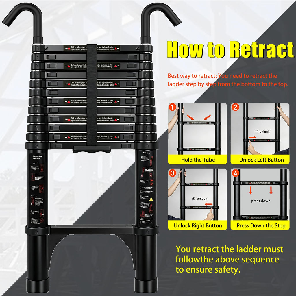 Telescoping Ladder 20FT with Stabilizer R1956