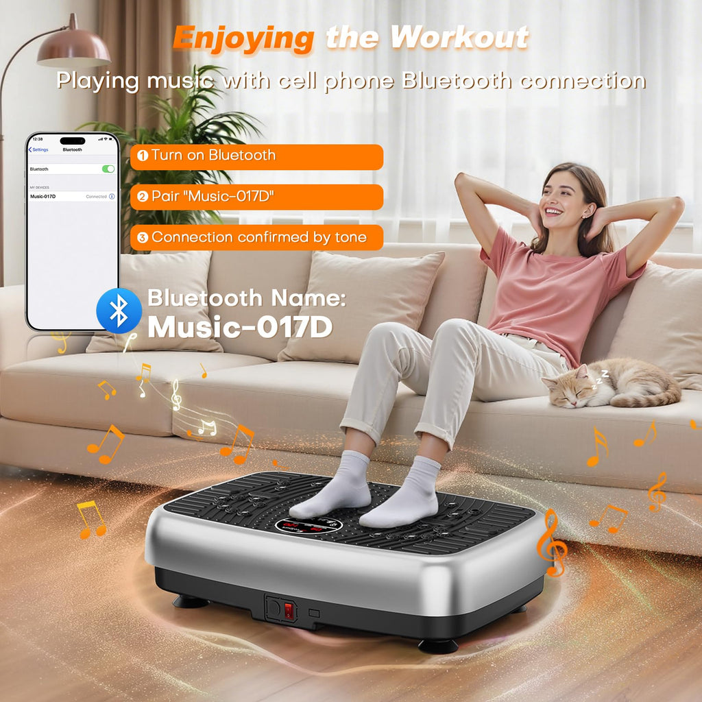 Vibration Plate Exercise Machine with Resistance Bands V75039