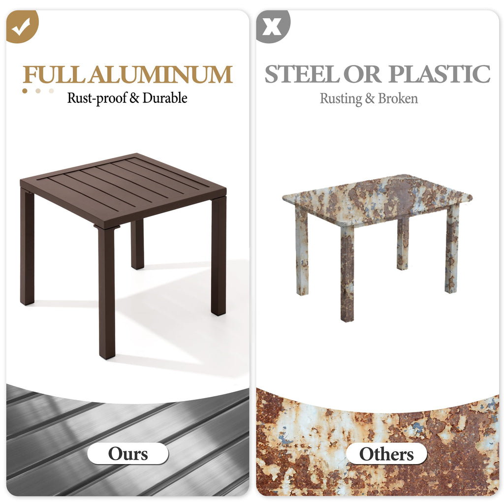 Aluminum Outdoor Side Table Set of 2 R415209
