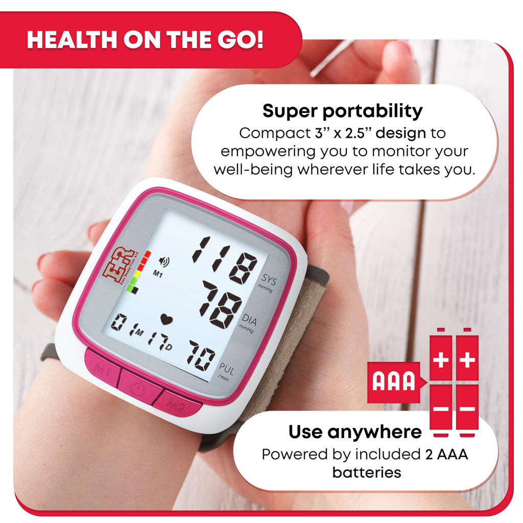 Pink Wrist Blood Pressure Monitor B40039