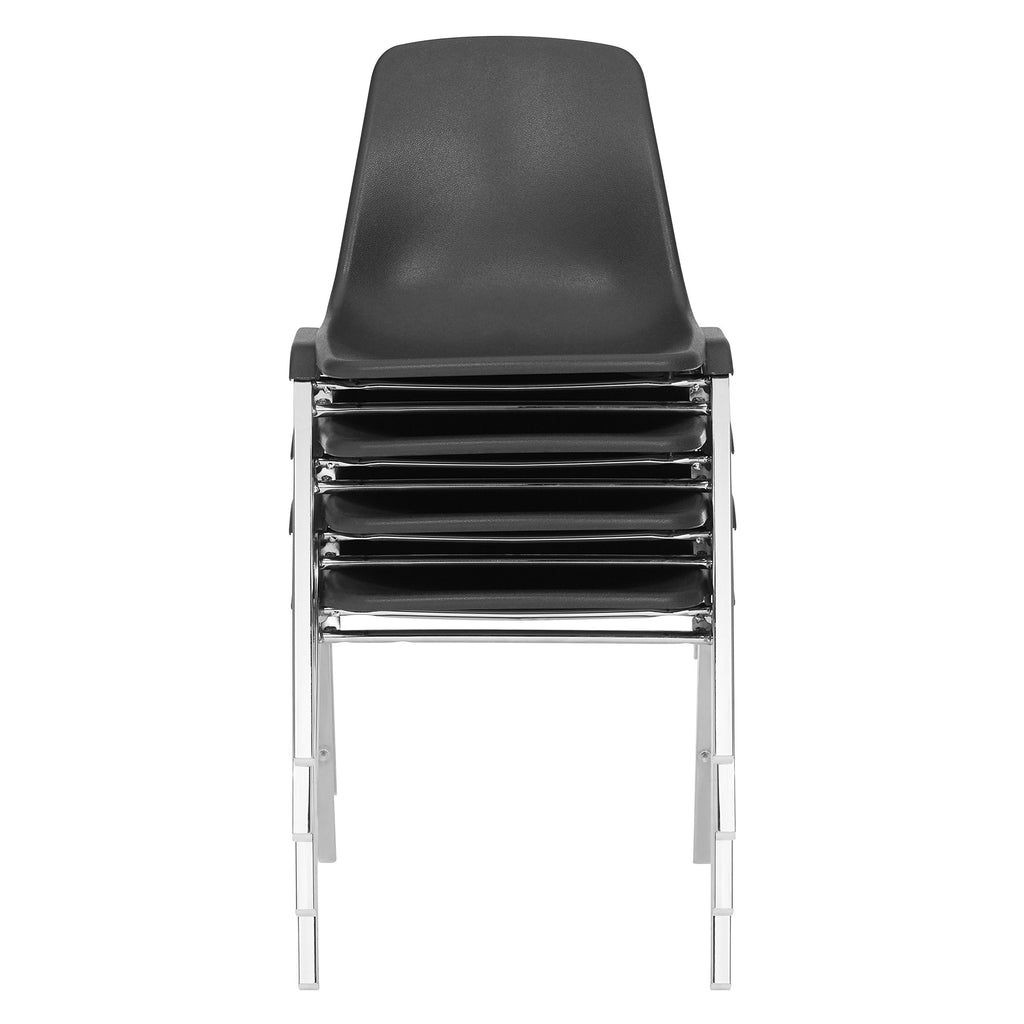 4 Pack Black Poly Shell Stacking Chair G48892